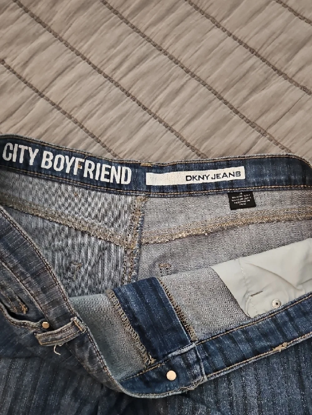 DKNY Boyfriend Jeans - Blue Denim